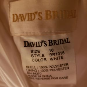 David's Bridal Size 10 All White Only Worn Once